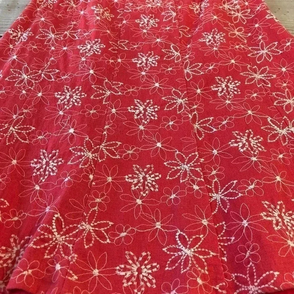 Tailor B Moss Flared Pink Floral Skirt Size 2 - Picture 2 of 5